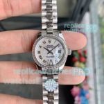 Replica Rolex Datejust White MOP Dial Diamond Bezel Ladies Watch - Swiss Grade